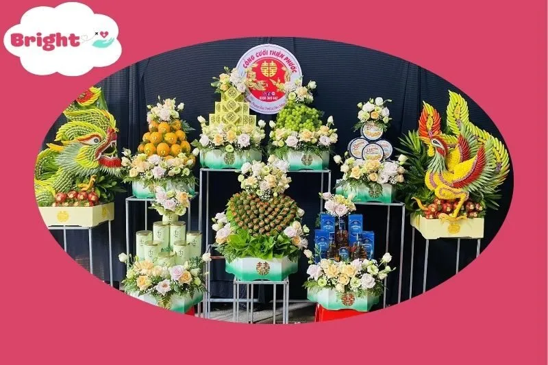Mâm quả cưới Châu Đốc - Địa Chỉ Làm Tráp Cưới An Giang